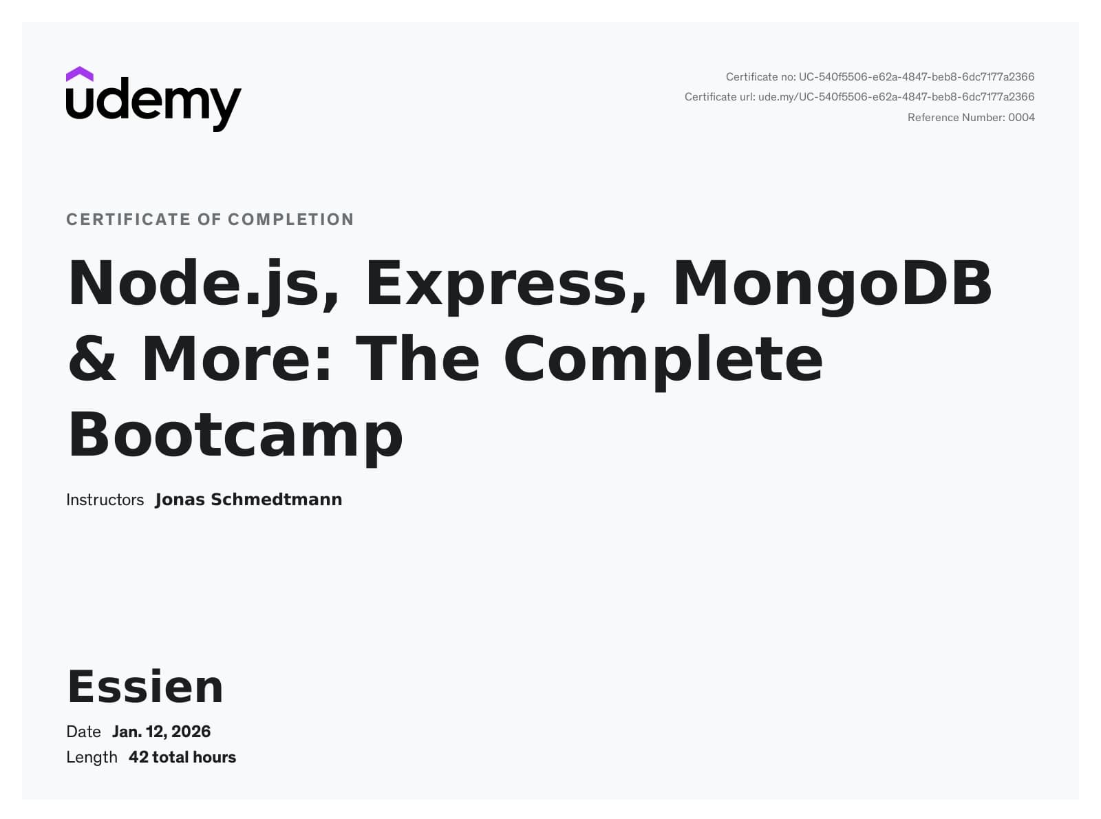 Node js, Express, Mongo Db & More: The Complete Bootcamp